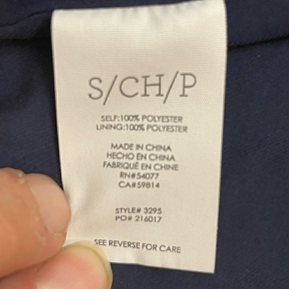 CAbi Provincial Blue Floral Tunic Dress Womens small Style 3295 V Neck Shift - Picture 5 of 7